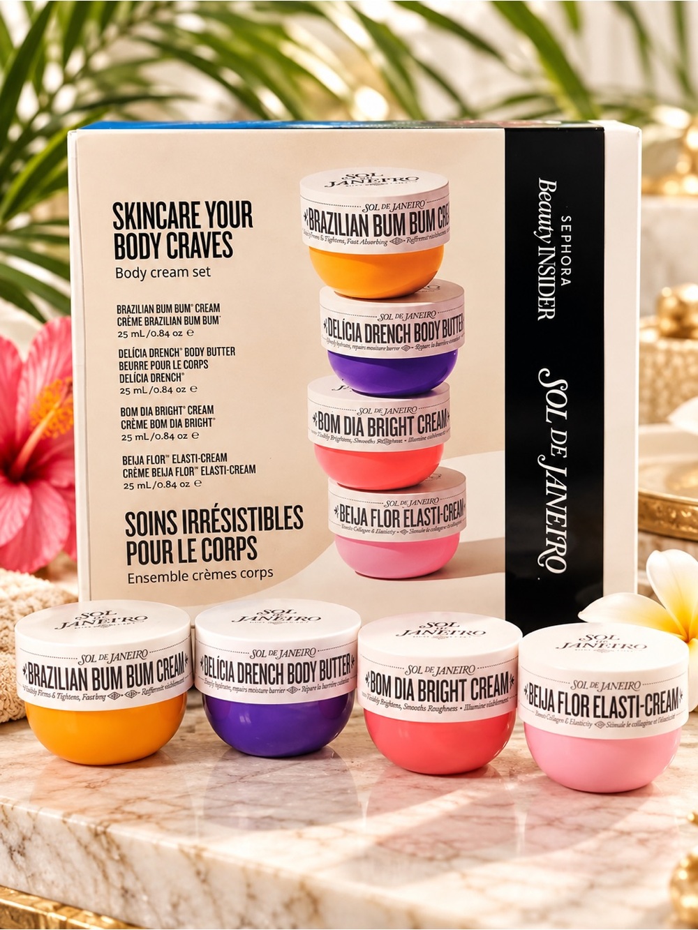 Sol de Janeiro Skincare Your Body Craves 4pc Mini Body Cream Set NEW 25mL
